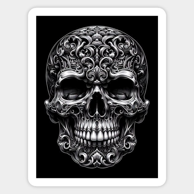 Gothic Skull Sticker by OddlyNoir